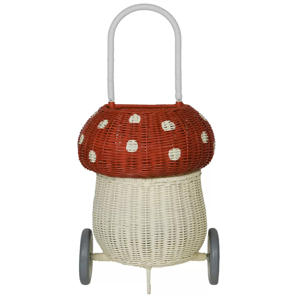 Olli Ella Rangement>Panier Enfant en Rotin Luggy Champignon - Rouge