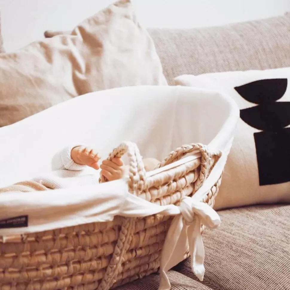 Childhome Meuble Bébé>Panier Moise Matelas et Habillage - Jersey Ecru
