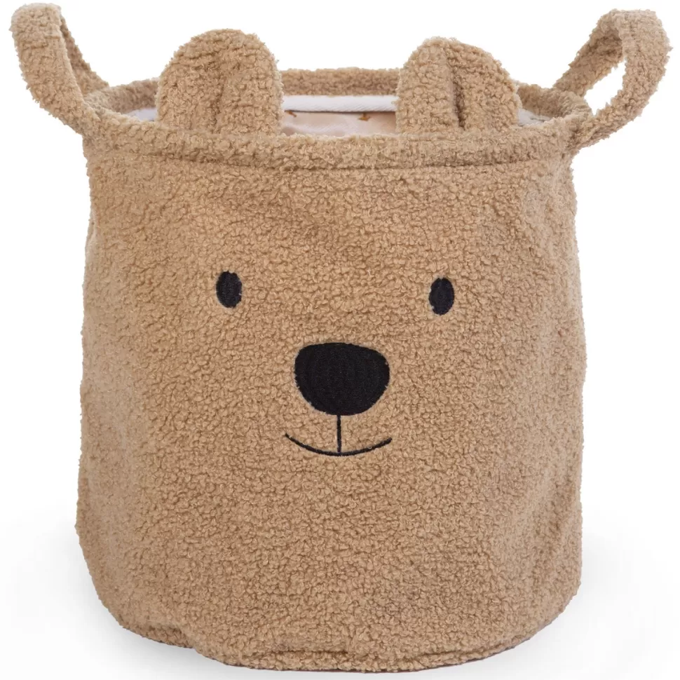 Childhome Rangement>Panier Moyen - Teddy Beige
