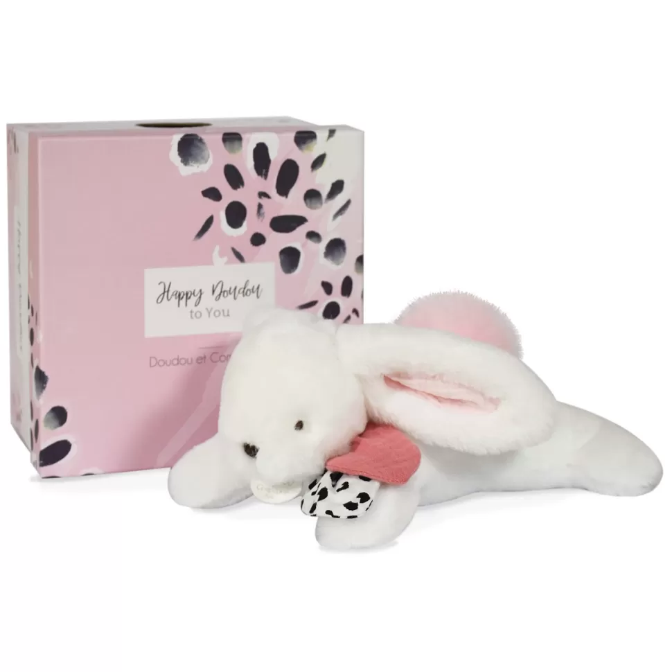 Doudou et Compagnie Doudou>Pantin Pompon Happy Blush - Rose