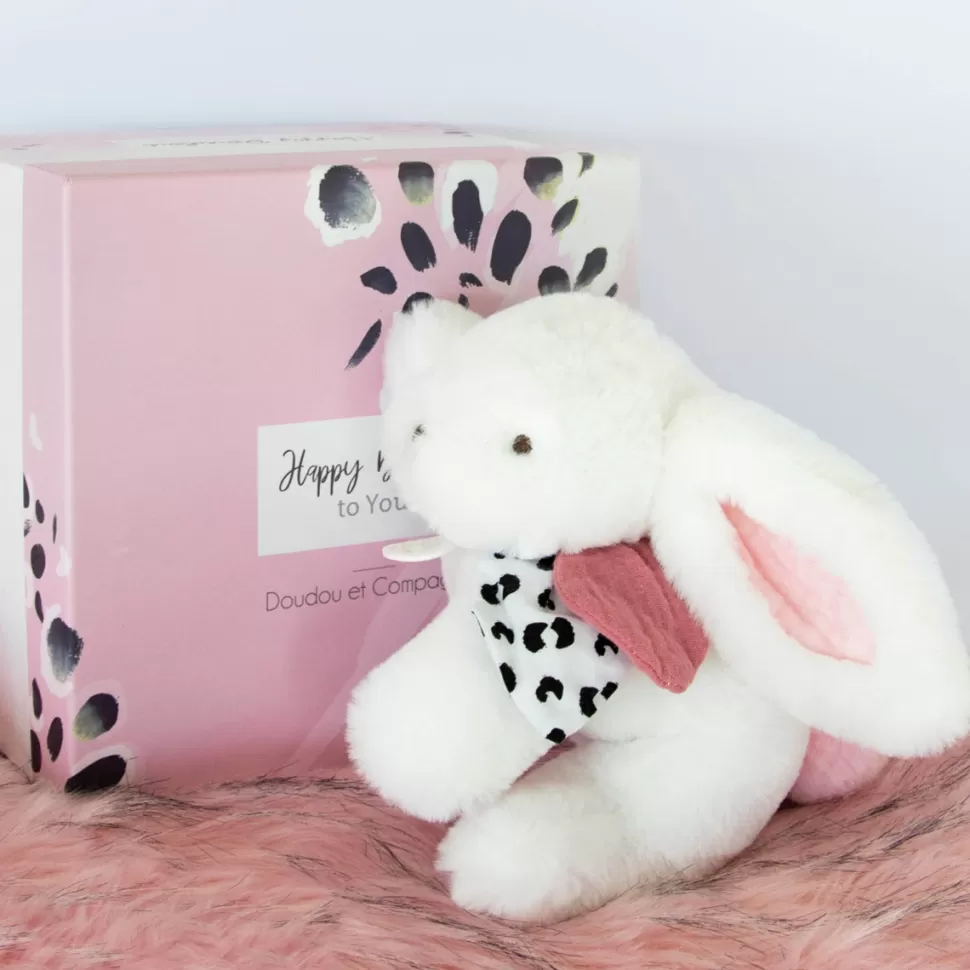 Doudou et Compagnie Doudou>Pantin Pompon Happy Blush - Rose