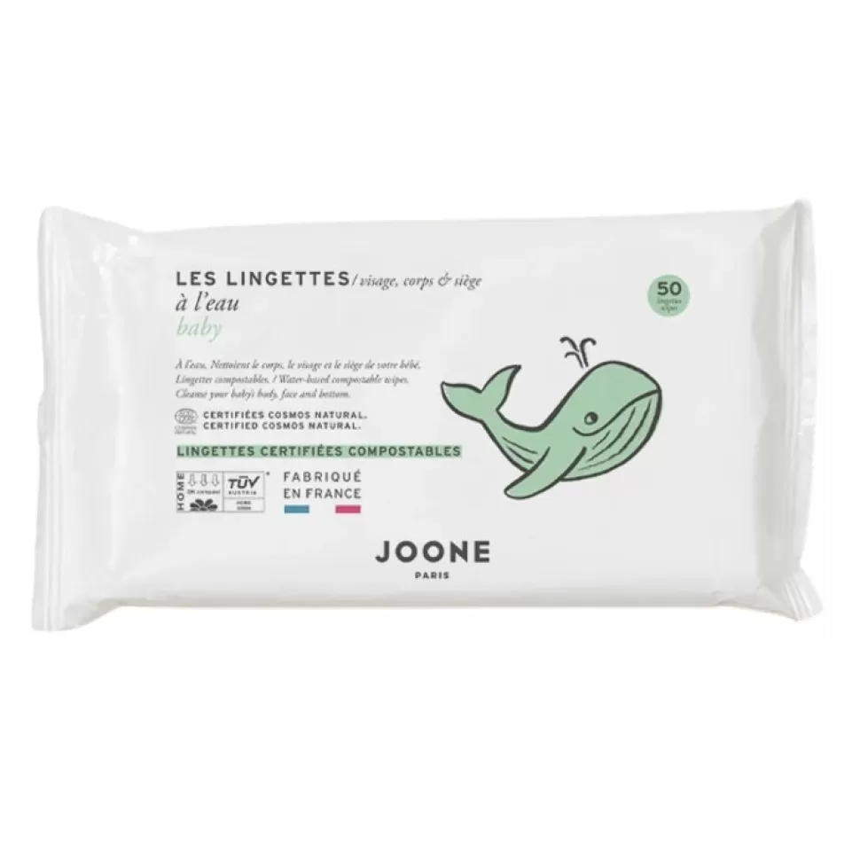 Enfant Joone Cosmétique Enfant>Paquet de 50 Lingettes à l'Eau Compostables