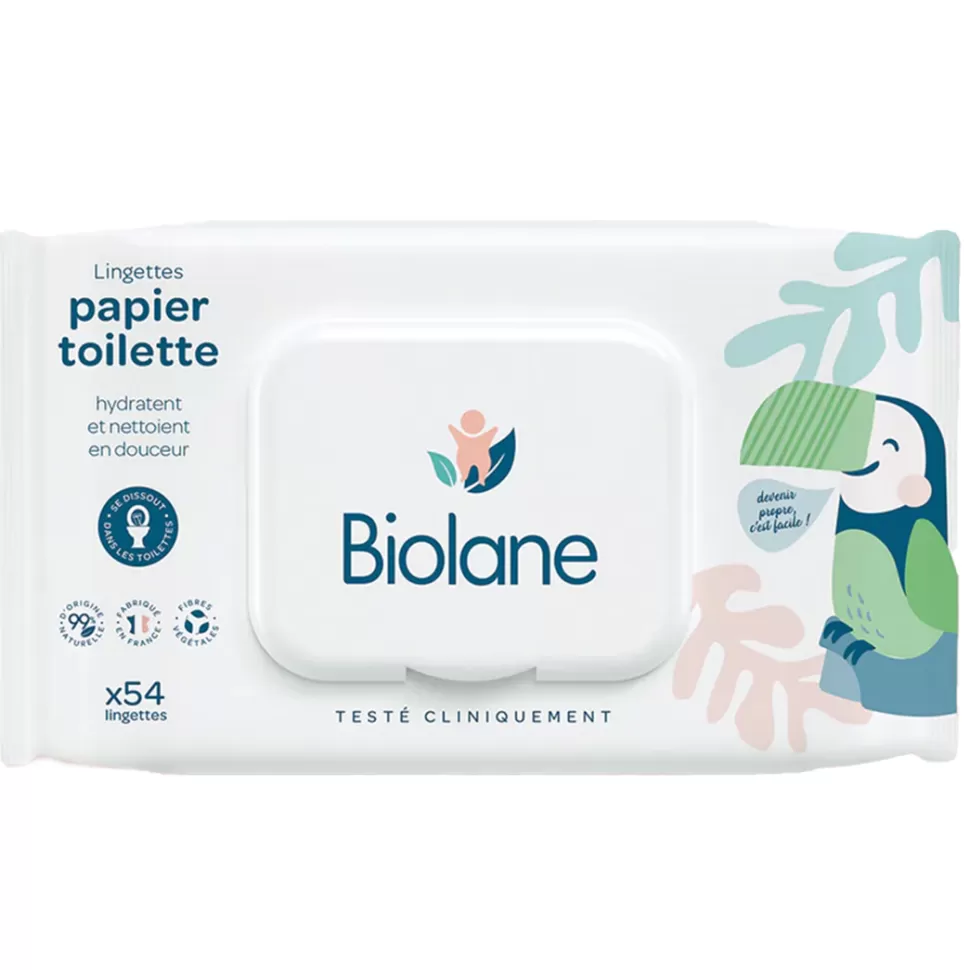 Enfant Biolane Cosmétique Enfant>Paquet de 54 Lingettes Papier Toilette