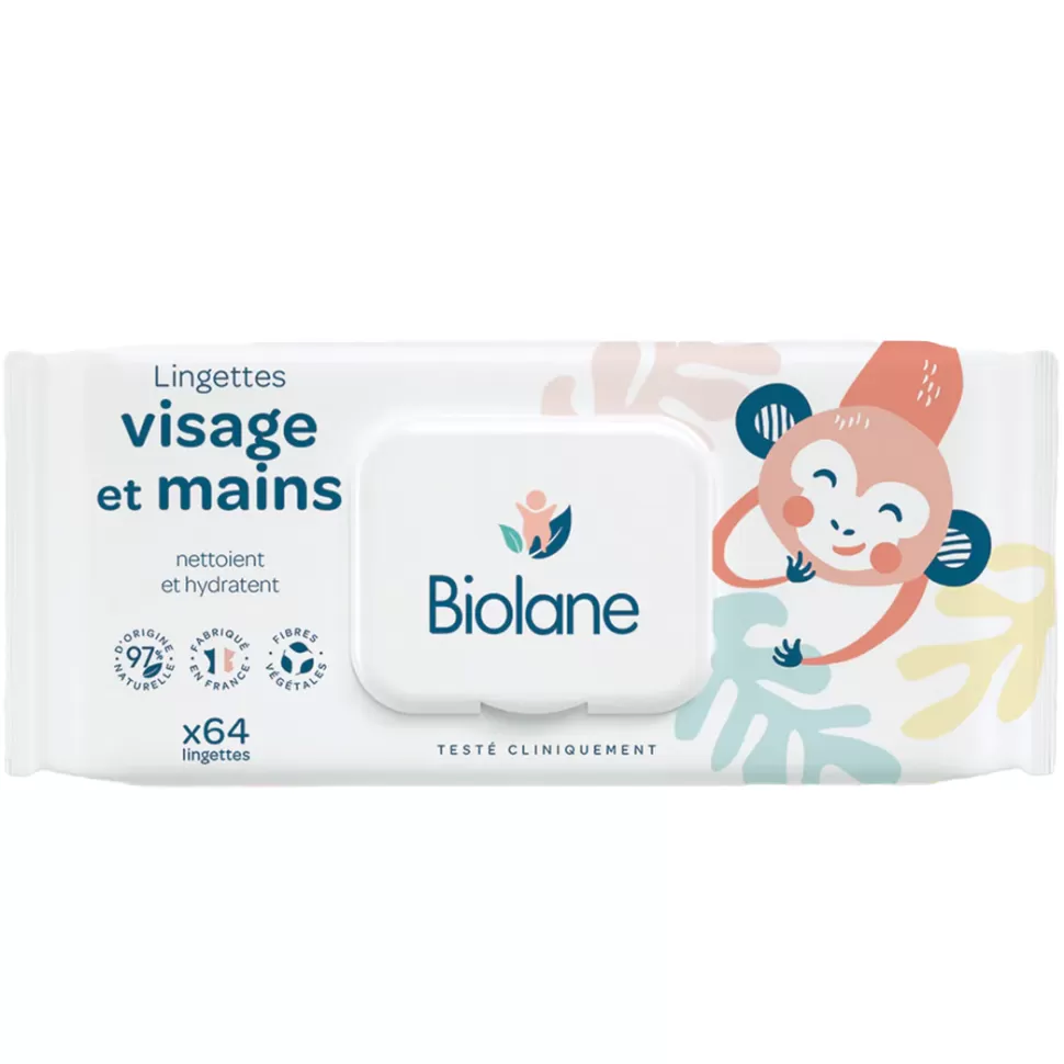 Enfant Biolane Cosmétique Enfant>Paquet de 20 Lingettes Visage et Mains