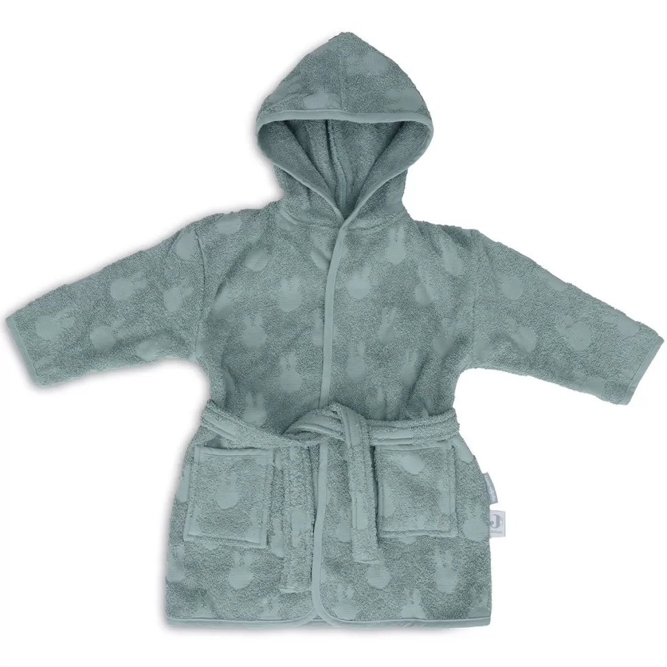 Jollein Sortie De Bain Personnalisée | Textile>Peignoir de Bain Miffy Jacquard Sea Green - 1/2 Ans