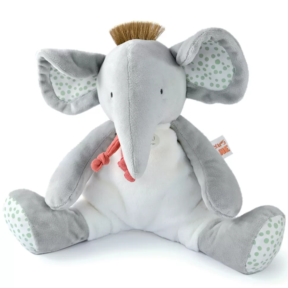 Doudou et Compagnie Peluche>Peluche Eléphant Couleurs Savane