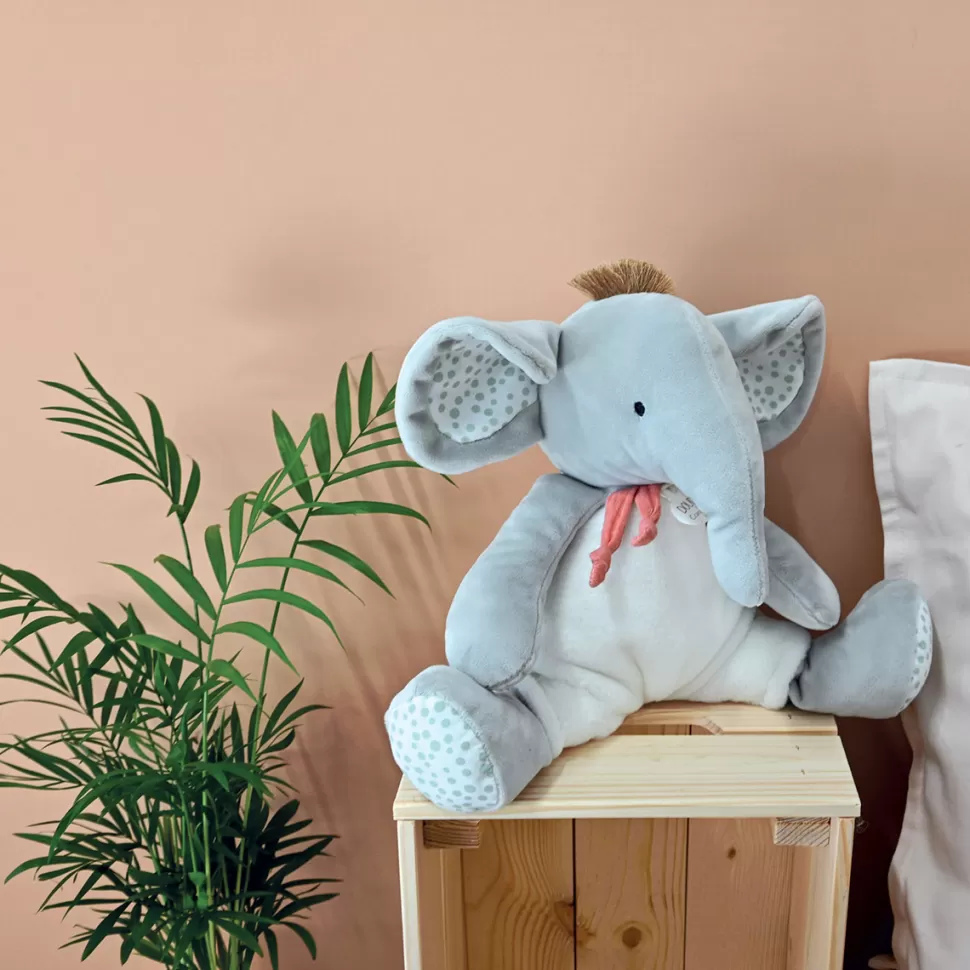 Doudou et Compagnie Peluche>Peluche Eléphant Couleurs Savane