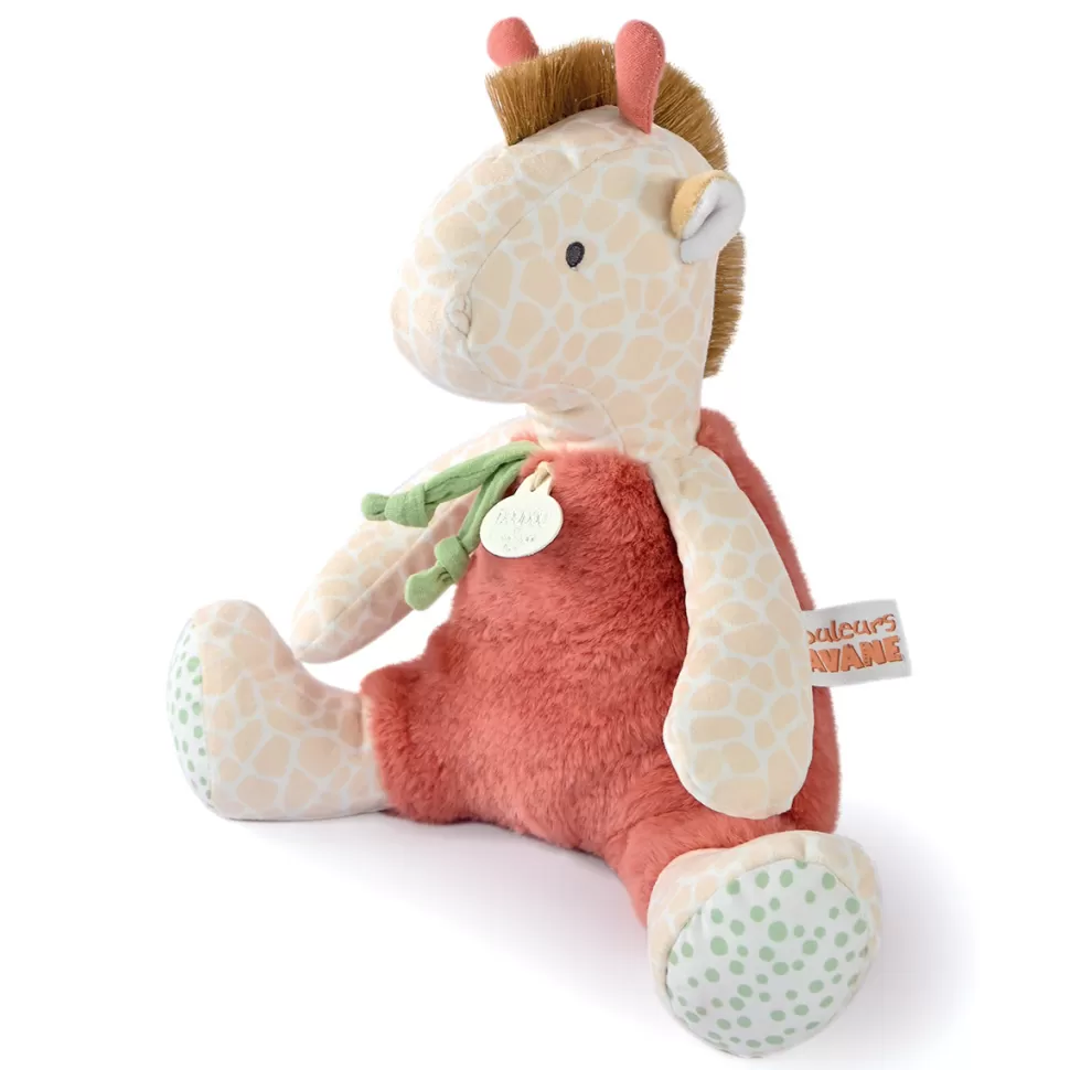 Doudou et Compagnie Peluche>Peluche Girafe Couleurs Savane