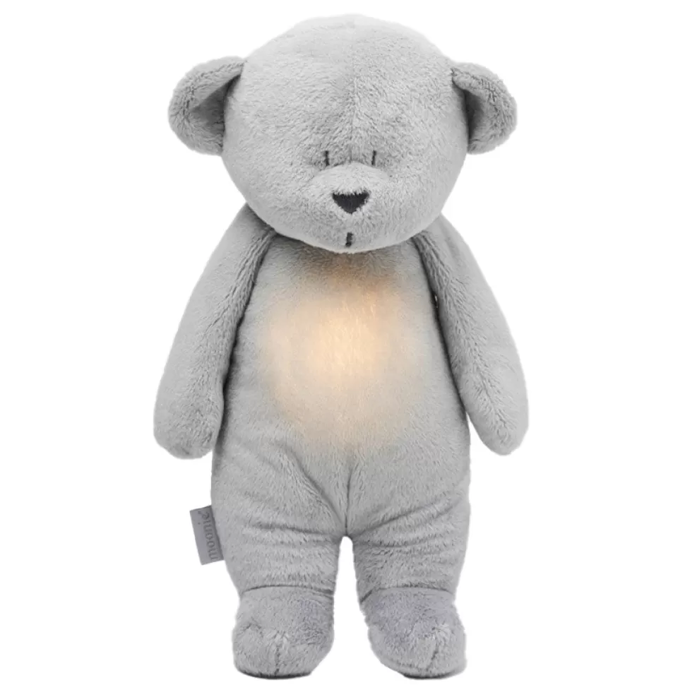 moonie Peluche>Peluche Veilleuse Musicale Ourson - Gris