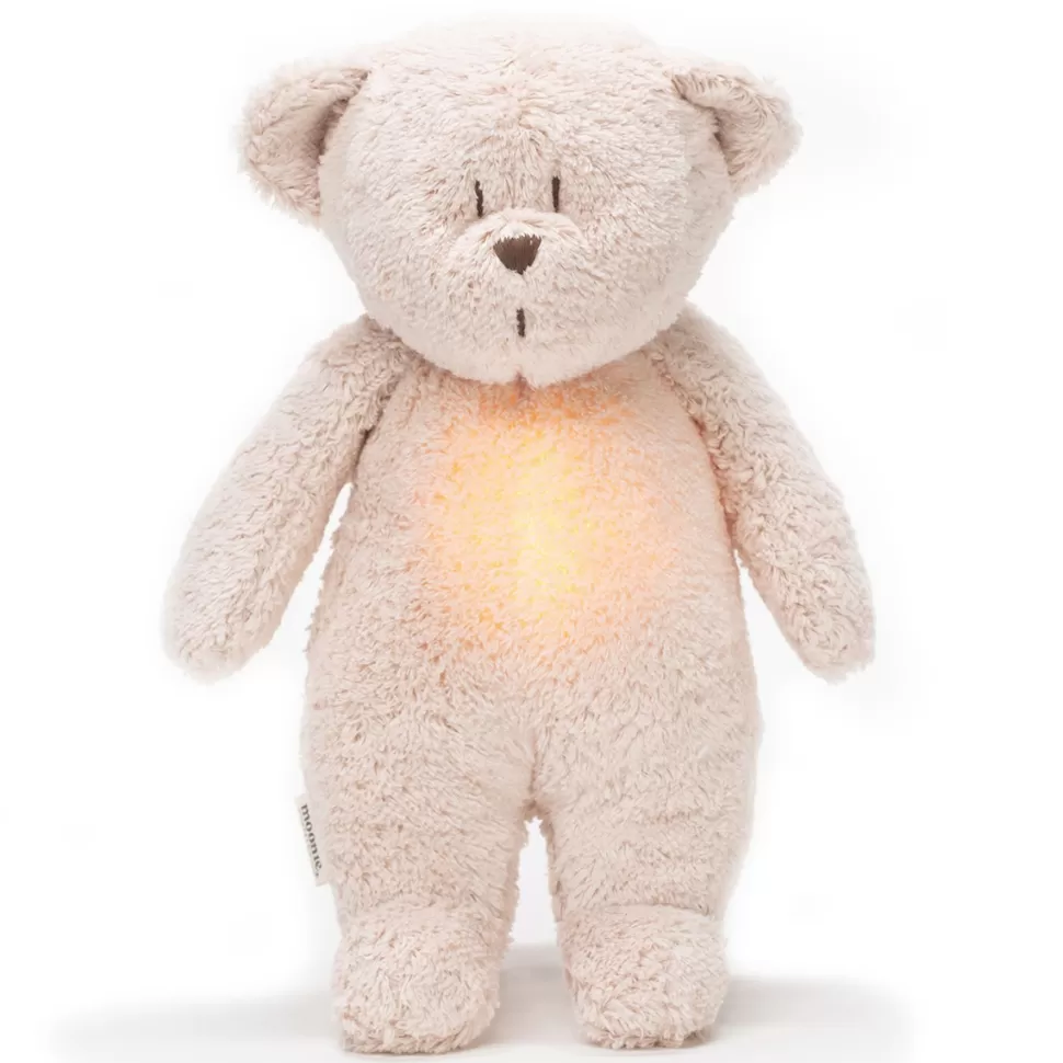 moonie Peluche>Peluche Veilleuse Musicale Ourson - Rose Blush