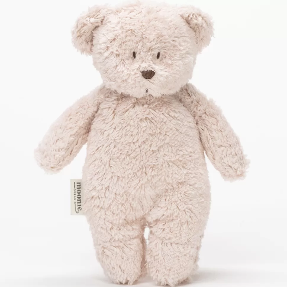 moonie Peluche>Peluche Veilleuse Musicale Ourson - Rose Blush