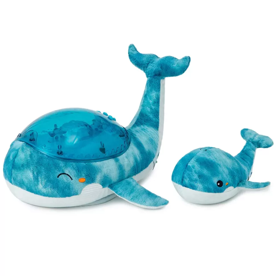 Cloud b Peluche>Peluche Veilleuse Tranquil Whale Family Blue