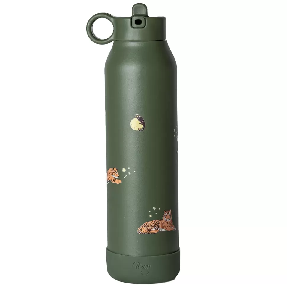 Citron Repas>Petite Gourde Isotherme Tigre Vert - 500 ml
