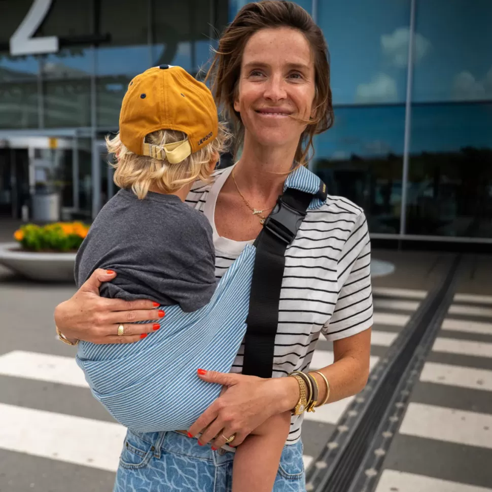 Wildride Porte Bébé>Porte-bébé pour Grand Enfant - Denim Rayé