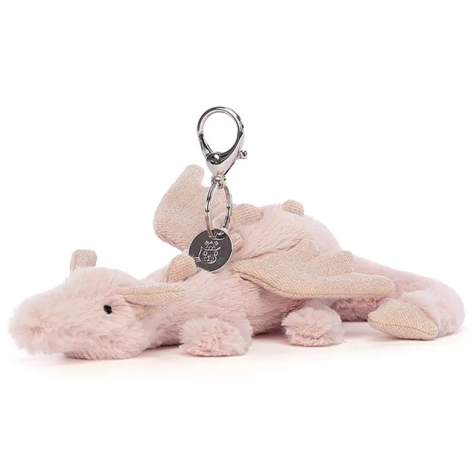 Jellycat Peluche>Porte-clé Rose Dragon