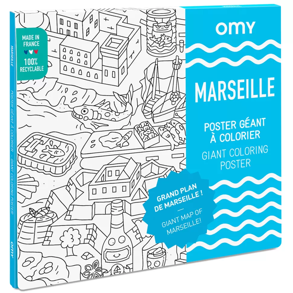 Omy Loisirs Créatifs>Poster à Colorier - Marseille