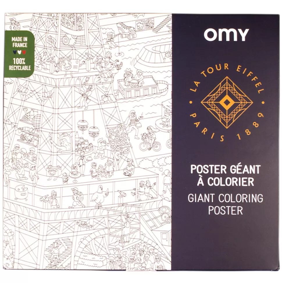 Omy Loisirs Créatifs>Poster à Colorier - Tour Eiffel