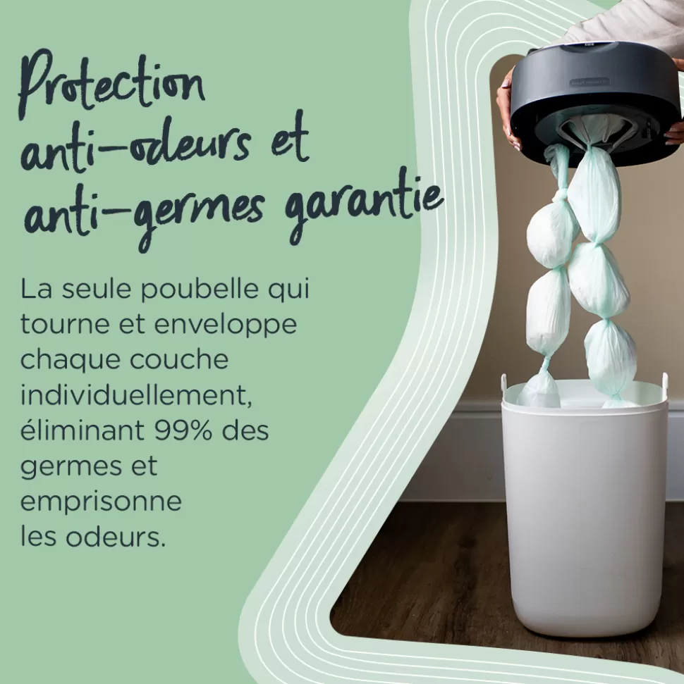 Tommee Tippee Couche>Poubelle à Couches Twist & Click - Blanc