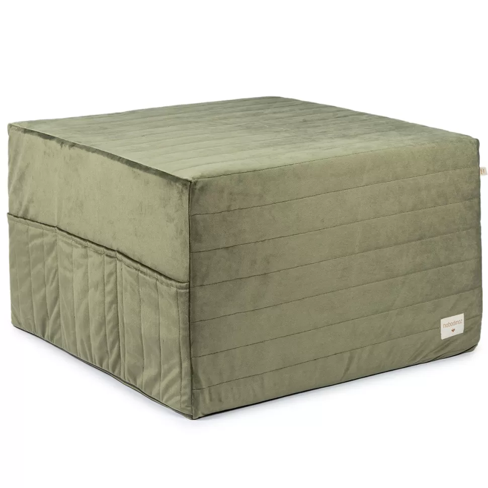 Nobodinoz Meuble Bébé>Pouf Chauffeuse Velvet - Olive Green