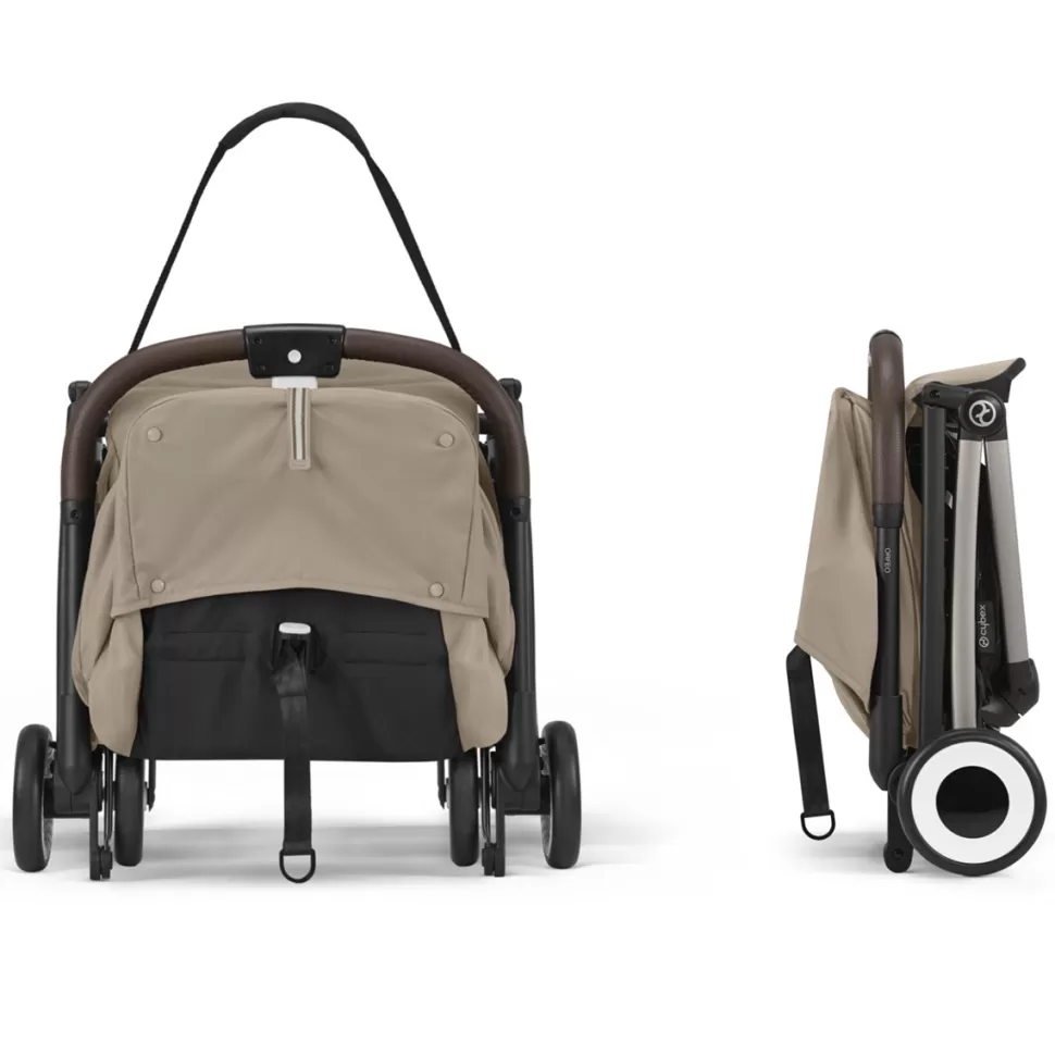 Cybex Poussette Compacte>Poussette de Voyage Ultra-compacte Orfeo Châssis Taupe - Almond Beige