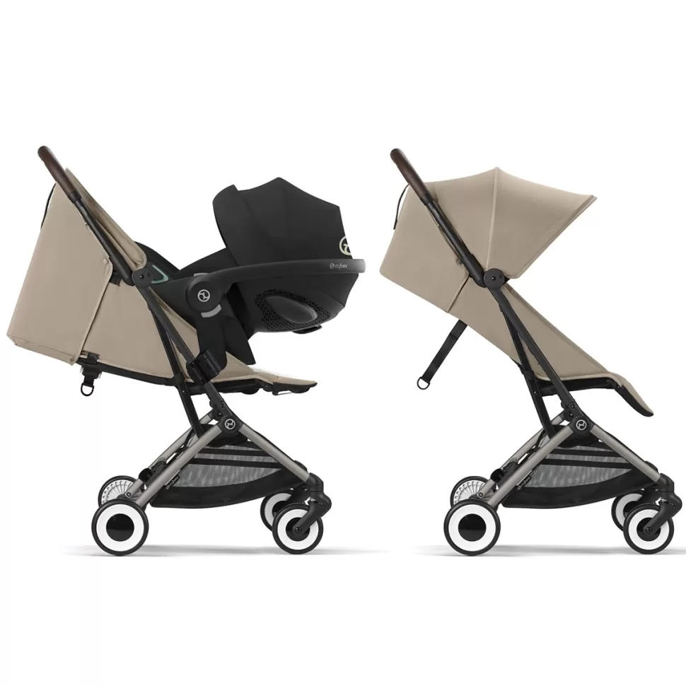 Cybex Poussette Compacte>Poussette de Voyage Ultra-compacte Orfeo Châssis Taupe - Almond Beige