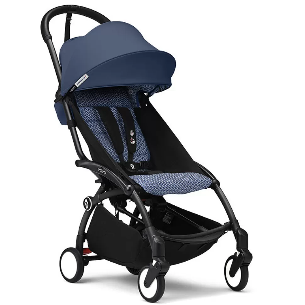 Stokke Poussette Compacte>Poussette YOYO³ 6+ Chassis Noir - Bleu Air France