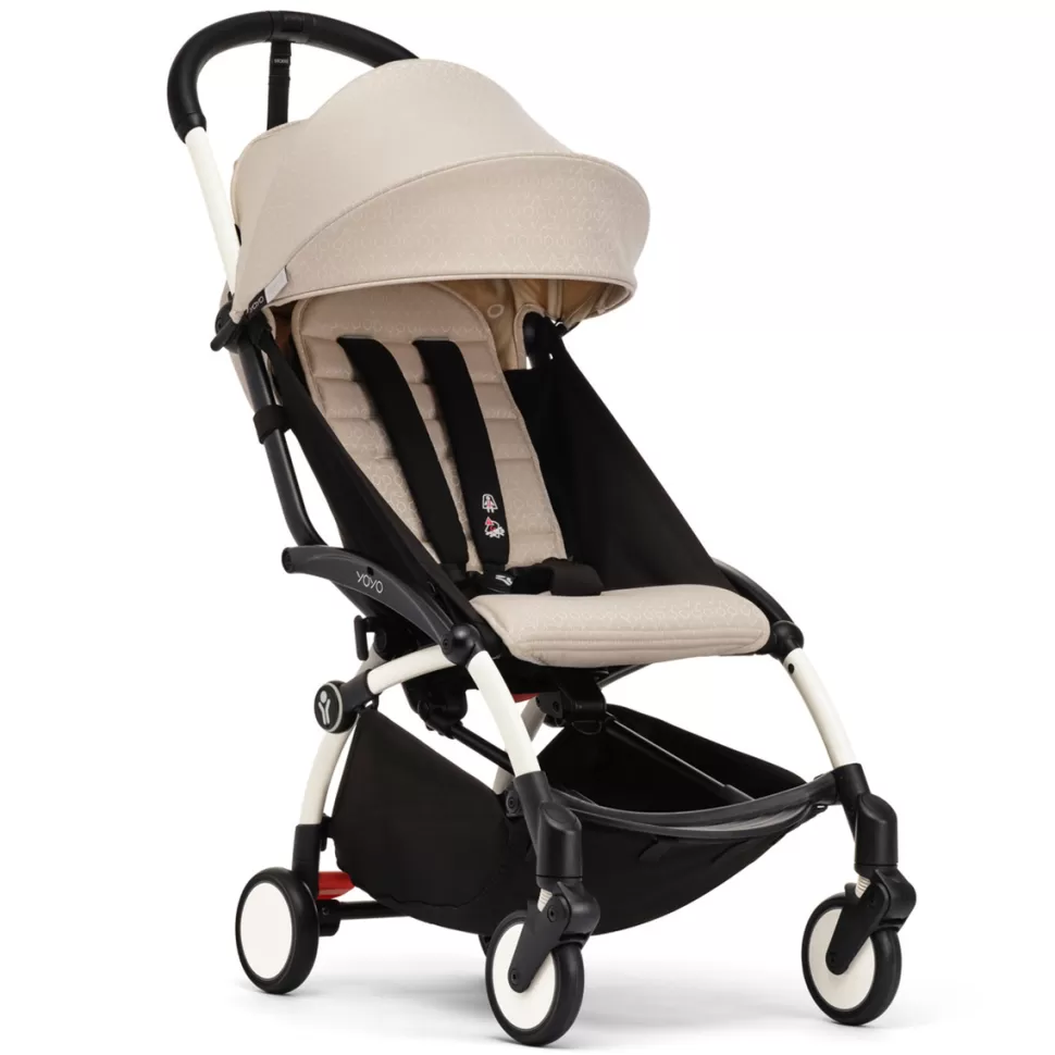 Stokke Poussette Compacte>Poussette YOYO³ 6+ x Bonpoint Chassis Blanc - Beige