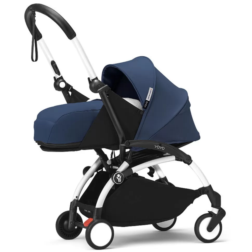 Stokke Poussette Compacte>Poussette YOYO³ Complète 0+ et 6 Châssis Blanc - Bleu Air France