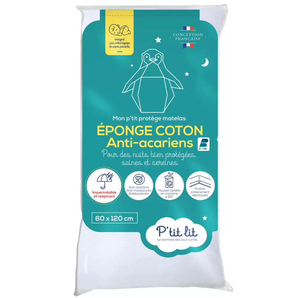 P'tit Lit Literie Bébé>Protège Matelas Eponge Biome - 60 x 120 cm