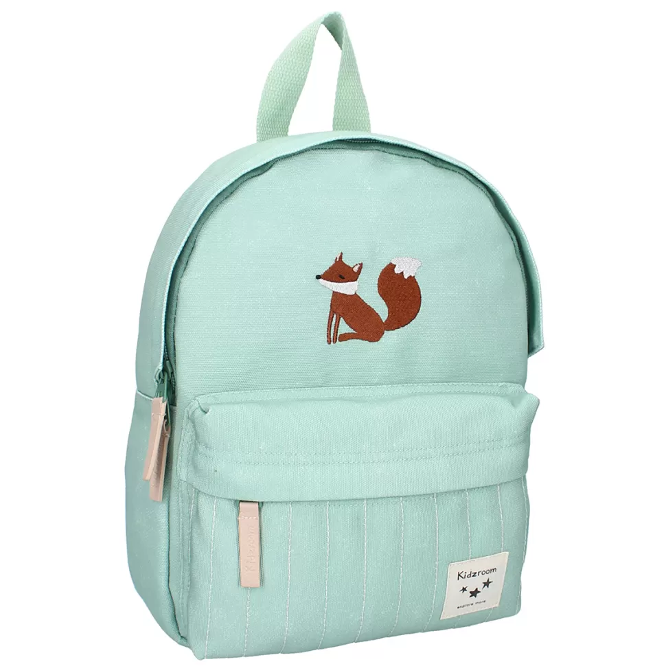 Enfant Kidzroom Bagagerie Enfant>Sac à Dos Brodé Tattle and Tales - Renard Vert