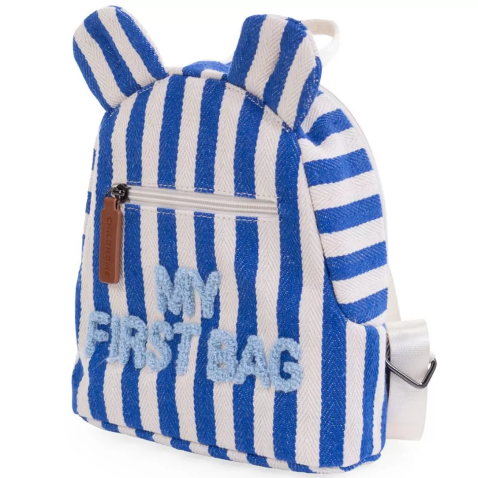 Enfant Childhome Bagagerie Enfant>Sac à Dos My First Bag - Rayures Bleu Electrique Bleu Clair