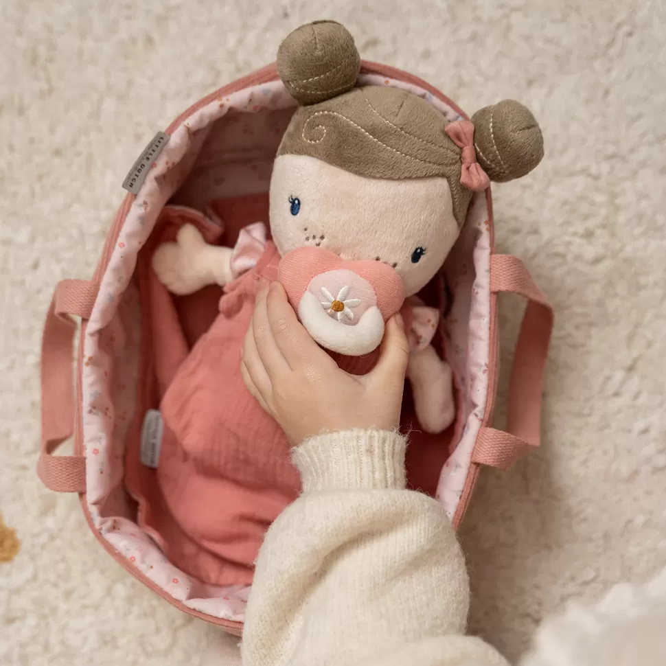 Little Dutch Mes Premiers Jouets>Set Couffin et Poupon Bébé Rosa Little Pink Flowers - Rose