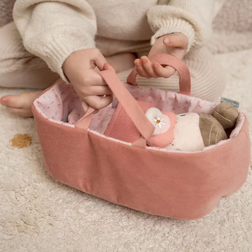 Little Dutch Mes Premiers Jouets>Set Couffin et Poupon Bébé Rosa Little Pink Flowers - Rose
