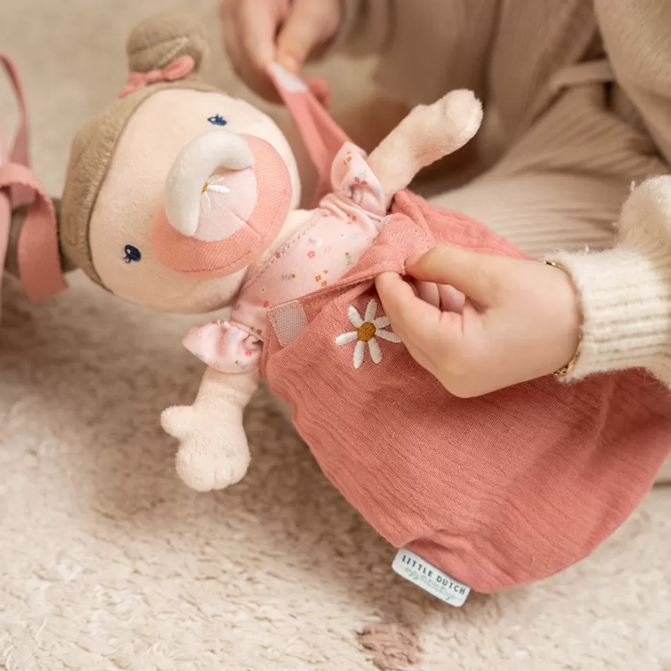 Little Dutch Mes Premiers Jouets>Set Couffin et Poupon Bébé Rosa Little Pink Flowers - Rose
