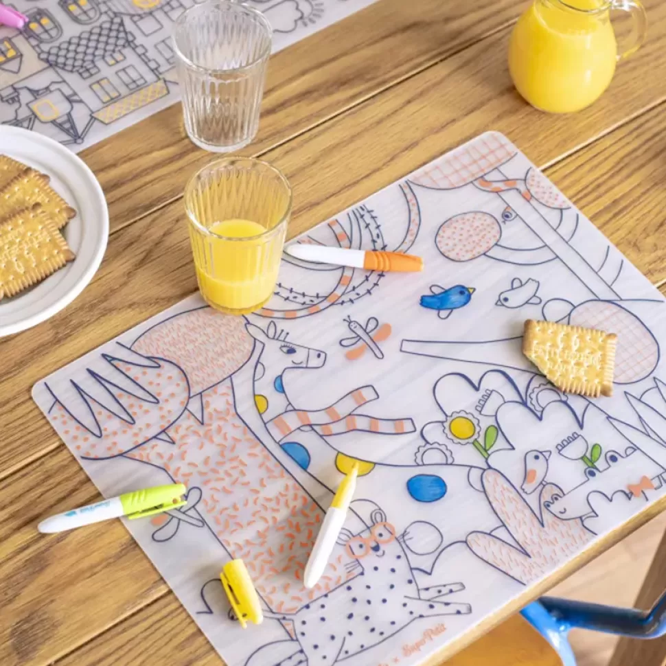 Super Petit Repas>Set de Table à Colorier - Les Toupits