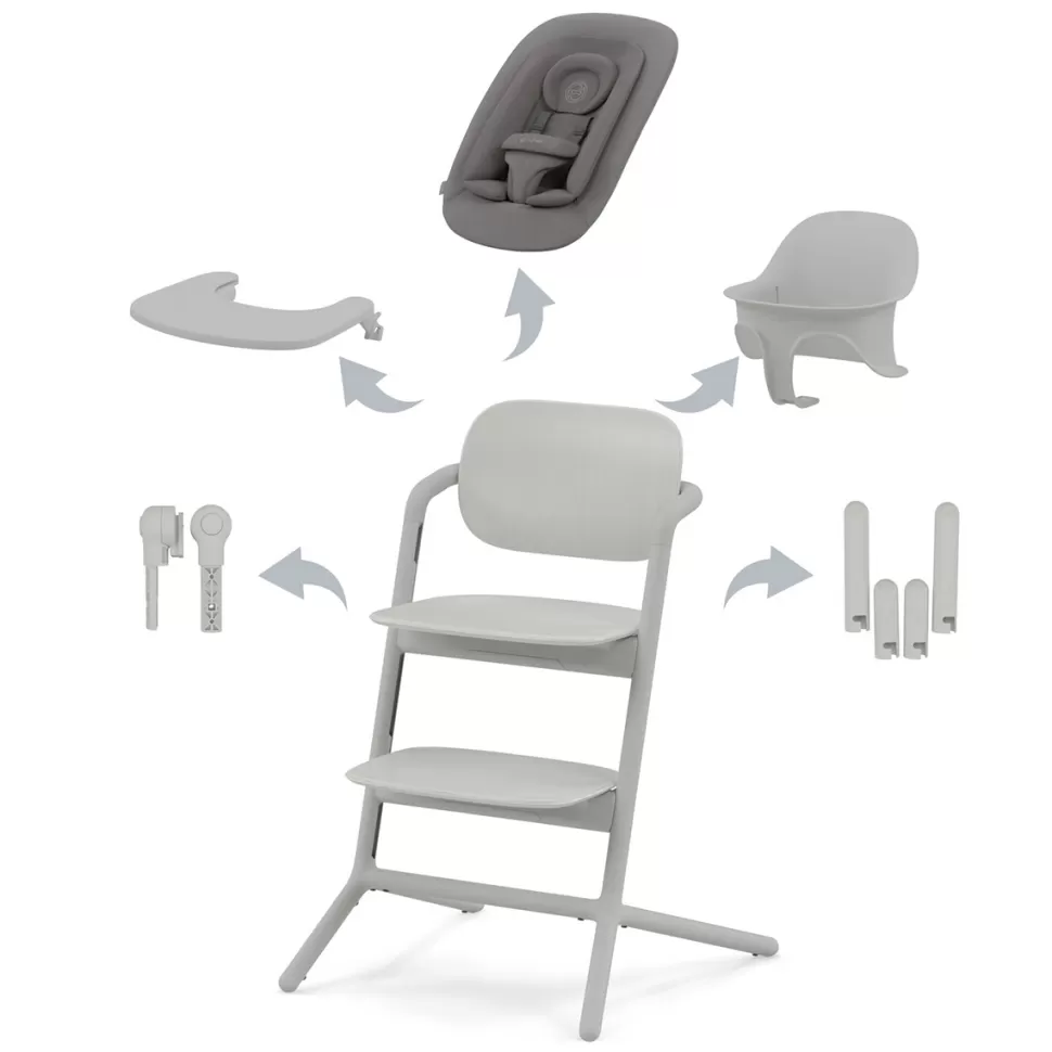 Cybex Chaise Haute>Set 4-en-1 Lemo 2 - Suede Grey