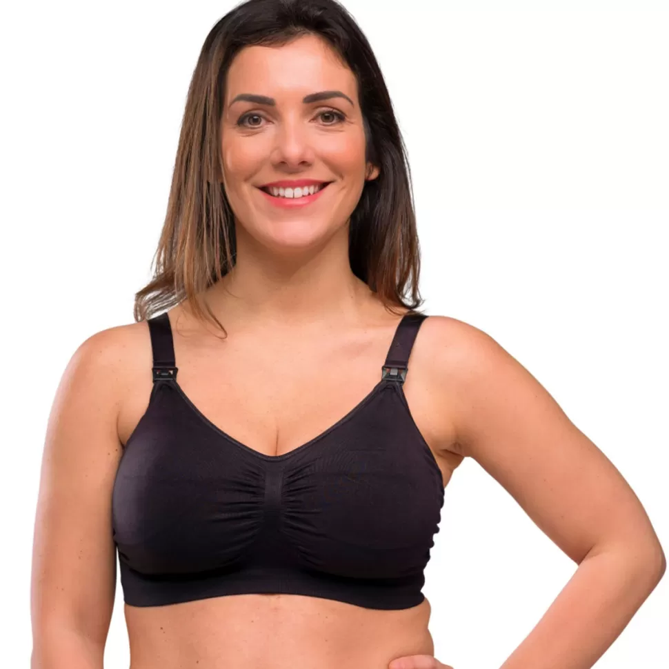 carriwell Parents>Soutien-gorge de Grossesse et d'Allaitement Rembourré Sans Coutures Noir - S