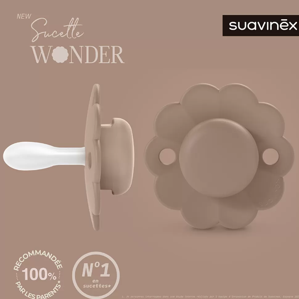 Suavinex Succion>Sucette Réversible SX Pro Wonder Raw Umber - 6/18 Mois