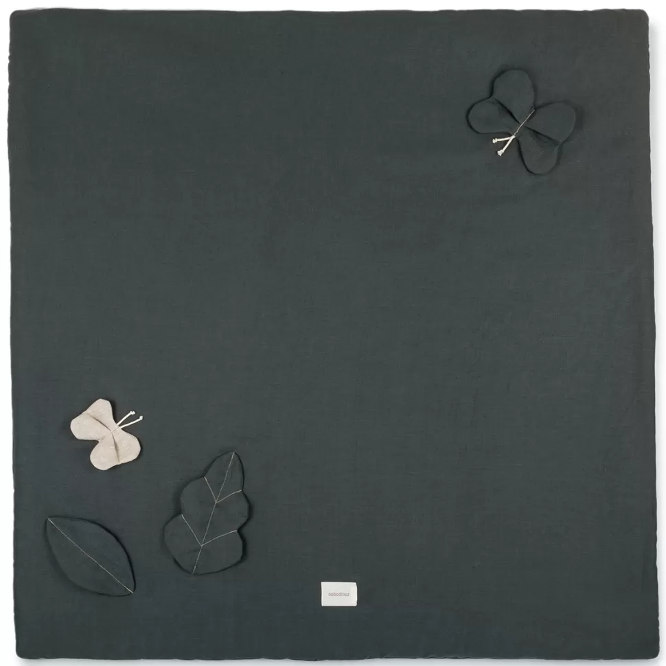 Nobodinoz Tapis D'éveil>Tapis de Jeux Lin Français - Green Blue