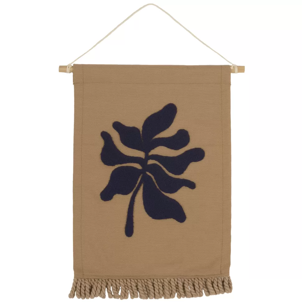 Nobodinoz Décoration>Tenture Murale Brodée Landscape - Leaf Blue Sesame