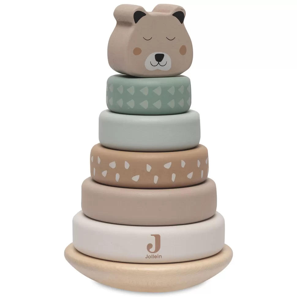 Jollein Mes Premiers Jouets>Tour d'Empillage à Bascule en Bois - Jungle Jambo