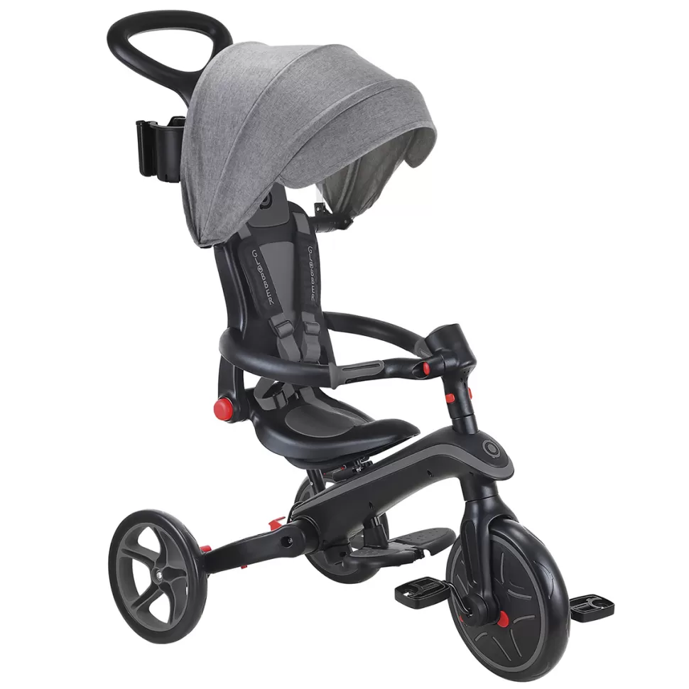 Globber Trotteur & Porteur>Tricycle Evolutif Trike Explorer Foldable 4-en-1 - Gris
