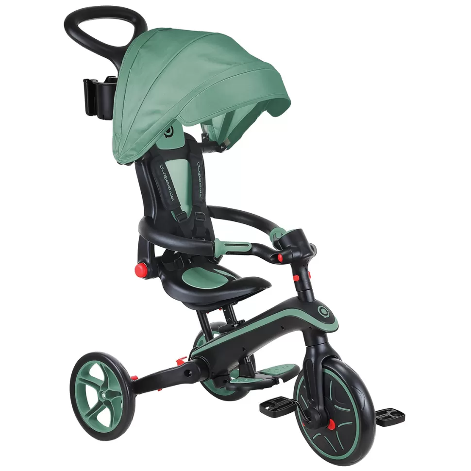 Globber Trotteur & Porteur>Tricycle Evolutif Trike Explorer Foldable 4-en-1 - Olive