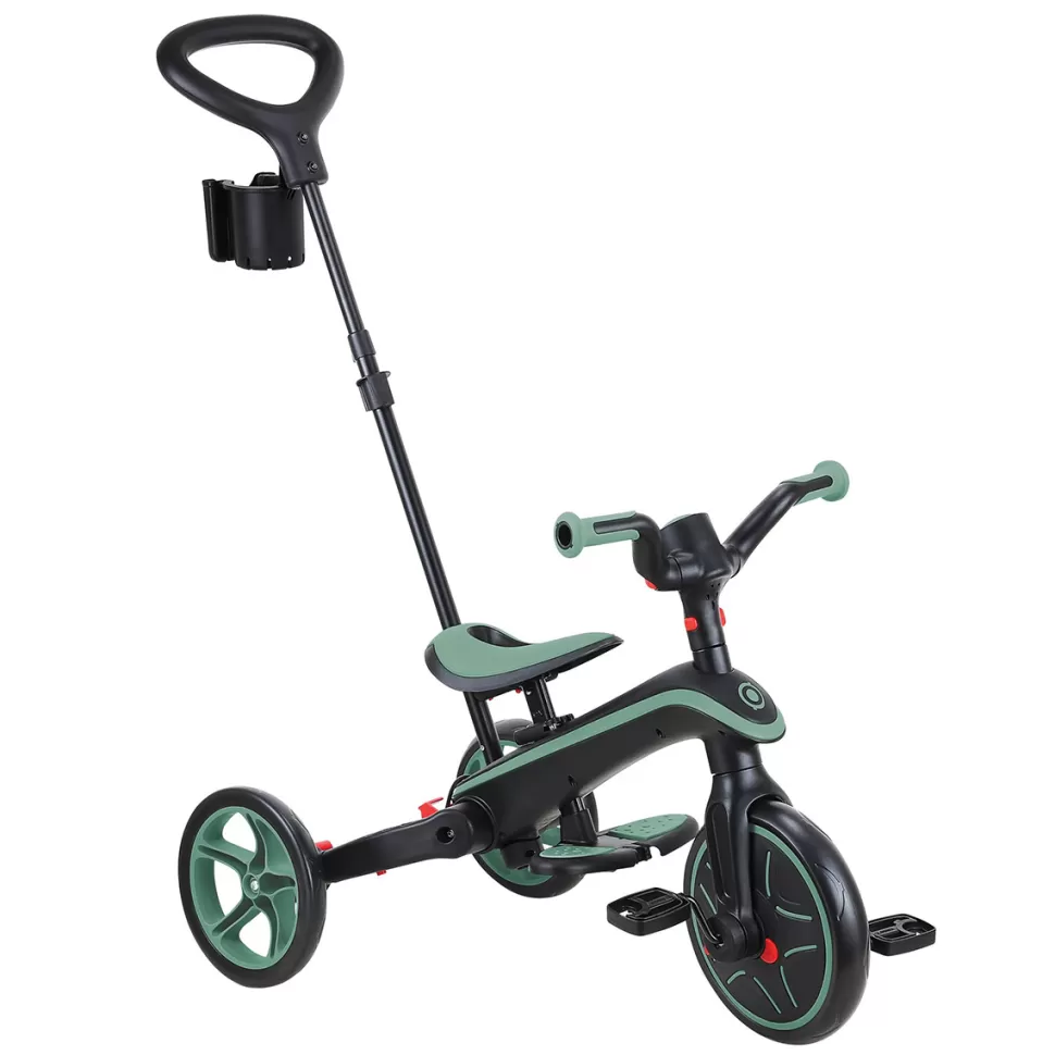 Globber Trotteur & Porteur>Tricycle Evolutif Trike Explorer Foldable 4-en-1 - Olive