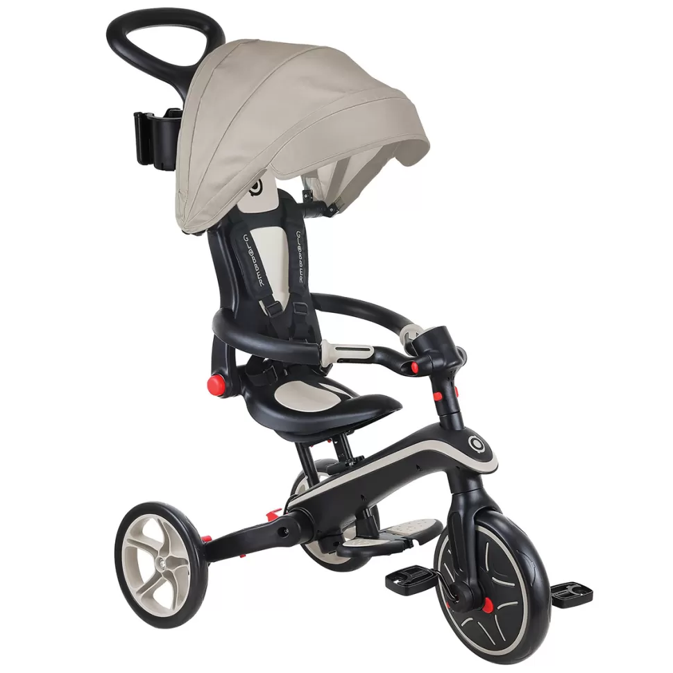 Globber Trotteur & Porteur>Tricycle Evolutif Trike Explorer Foldable 4-en-1 - Taupe