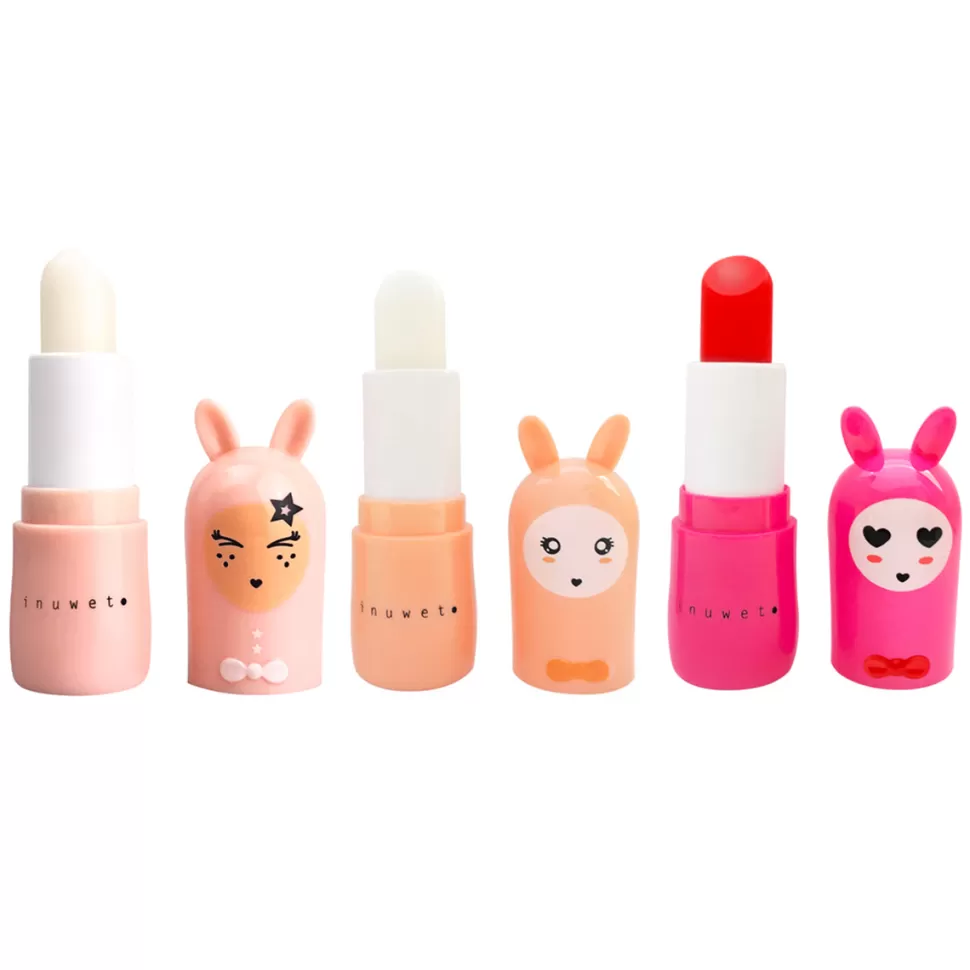 Enfant inuwet Cosmétique Enfant>Trio de Baumes à Lèvres Bisous d'Amour - 3 x 3,5 g