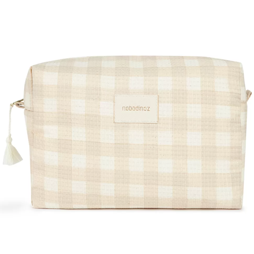 Nobodinoz Textile>Trousse de Toilette Diva - Ivory Checks