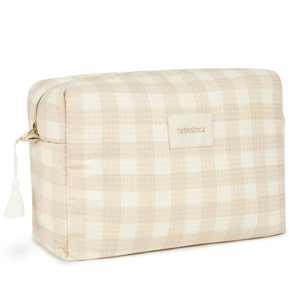 Nobodinoz Textile>Trousse de Toilette Diva - Ivory Checks