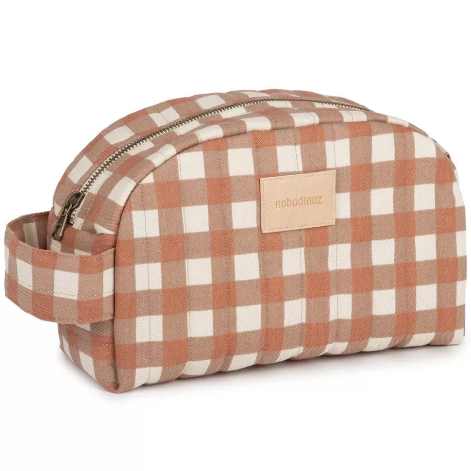 Nobodinoz Textile>Trousse de Toilette Hyde Park - Terracotta Checks