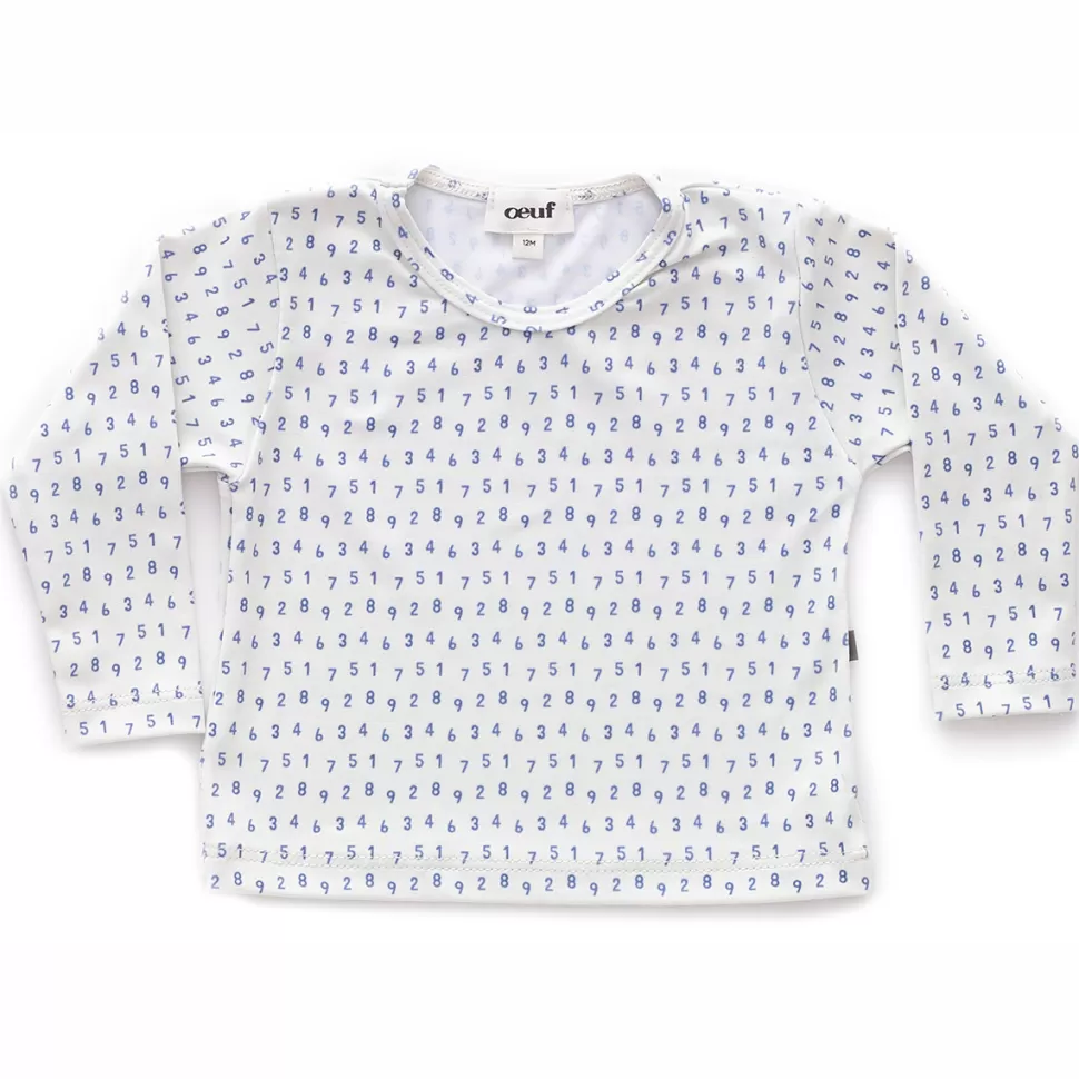 Oeuf NYC Accessoires Bébé>T-Shirt de Bain Numbers - Blanc - 6 Mois